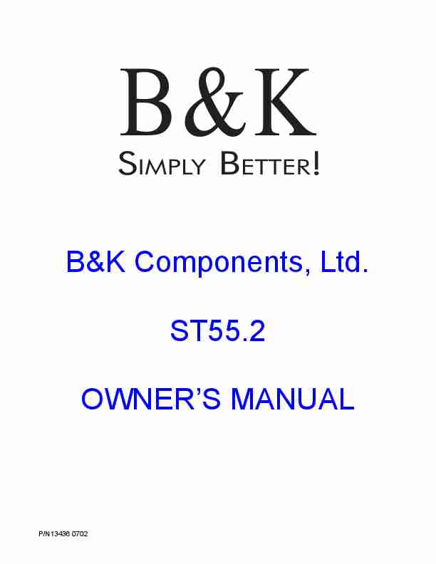 B&K; Stereo Amplifier ST55 2-page_pdf